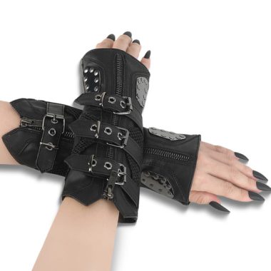 Buckle and Mesh Armwarmers