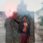 Alternative fashion styling guide featuring trip pants with chains and gothic streetwear elements